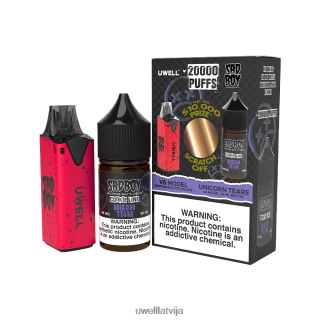 UWELL V6 vienreizējās lietošanas ierīce + tēta tvaiki 30ml sulas - collab saišķis clr: sarkans/flv: vienradža asaras 48mg L6D2B214 UWELL Vape Price